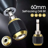 60mm Self-locking Drill Bit Holder 1/4 Inch Hex Shank Drill Bit Extension Holder