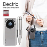 35000RPM Portable Nail Drill Machine Rechargeable E File Fits Manicure Pedicure