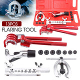 13Pcs Brake Air Line Double Flare Flaring Tool Kit Set + 3 in 1 Tube Pipe Bender