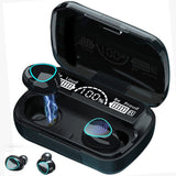 Wireless Bluetooth Earphones Headphones Earbuds Waterproof LED Display w/ Mic