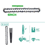 2pcs 6" Chainsaw Chains for 6 inch Mini Cordless Electric Chain Saw Wood Cutter