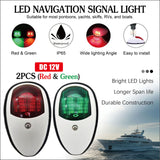 2x LED Waterproof Navigation Lights Port Starboard Marine Yacht Boat