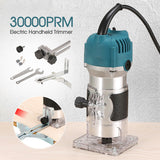 30000RPM Electric Hand Trimmer Router Wood Laminate Palm Joiners Working Tool