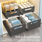 2-Pack Foldable Pull Out Cabinet Organizer, Slide-Out Drawers with Nano Adhesive