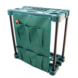 Compact Garden Tool Storage Rack Organiser with Pockets – 58x31x60cm