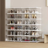 Shoe Box Storage Case Clear Boxes Foldable Stackable Transparent Organizer