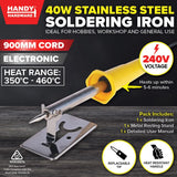 Electric Soldering Iron With Stand Quick Heating 240V