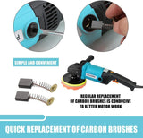 Polisher Car Buffer Pad Electric Machine Tool Kit 6 Speed 1600W 240V 180mm 150mm