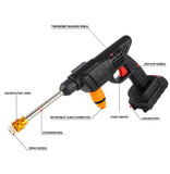 1500W Cordless Electric High Pressure Water Spray Car Gun Portable Washer Clean