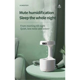 1000ml Soundwave Humidifier Quiet USB Anti-Gravity Night Light Bedroom Office