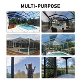 Fiberglass Insect Fly Screen - Easy Installation, 5m x 1m Roll in Black & Grey