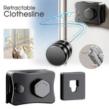 Retractable Wall Mounted Invisible Washing Clothes Lines Dry Rack Laundry Indoor