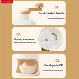 Manual Shaved Ice Maker Small Ice Crusher Snow Cone Machine for Desserts & Drinks