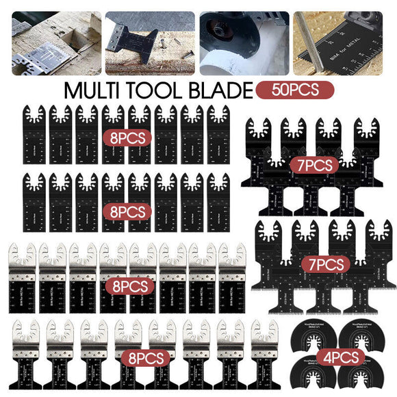 50PCS Oscillating Multi Tool Blade Saw Blades Wood Metal Cutter For Dewalt Fein