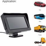 4.3" HD Monitor Reverse Camera Rear View Backup Parking Cam Kit Night Vision