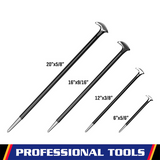 4Pc Solid Pry Bar Set Steel Prying Kit Rolled Heel Prying Pinch Lever Bars