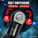 Cordless Electric Ratchet Right Angle Wrench Tool 3/8'' 18V 90° 100Nm +2*Battery