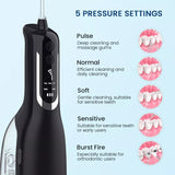 330ML Water Dental Flosser Cordless Oral Irrigator 7Jet Tips Teeth Cleaner USB
