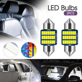2X 31MM FESTOON 36SMD LED INTERIOR DOME MAP LIGHT BULB GLOBE 12V CAR 4WD