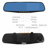 4.3" 1080P Dual Lens Car Auto DVR Dash Cam Video Camera Recorder Rearview Mirror