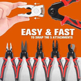 5-PCS Plier Tool Set, 5 in 1 Versatile Tool Kit, with Linesman Plier, Wire