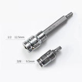 40-Piece Combination Hex Torx and Spline Socket Bits Set Metal Storage Box Set