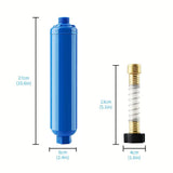 1/2x RV Inline Hose Water Filter with Hose Protector, Reduces Chlorine,Bad Taste