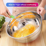 7pc Stainless Steel Mixing Bowls Set with Lids and Non-Slip Bottoms