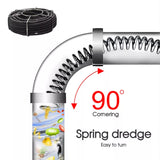 12m Drain Snake Pipe Sewer Cleaner Electric Unblocker Sink Pipeline 6 Drill Bit