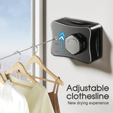 Retractable Wall Mounted Invisible Washing Clothes Lines Dry Rack Laundry Indoor