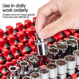 6Pc Socket Holder Sockets Storage Rail Rack Organizer Mountable Sliding
