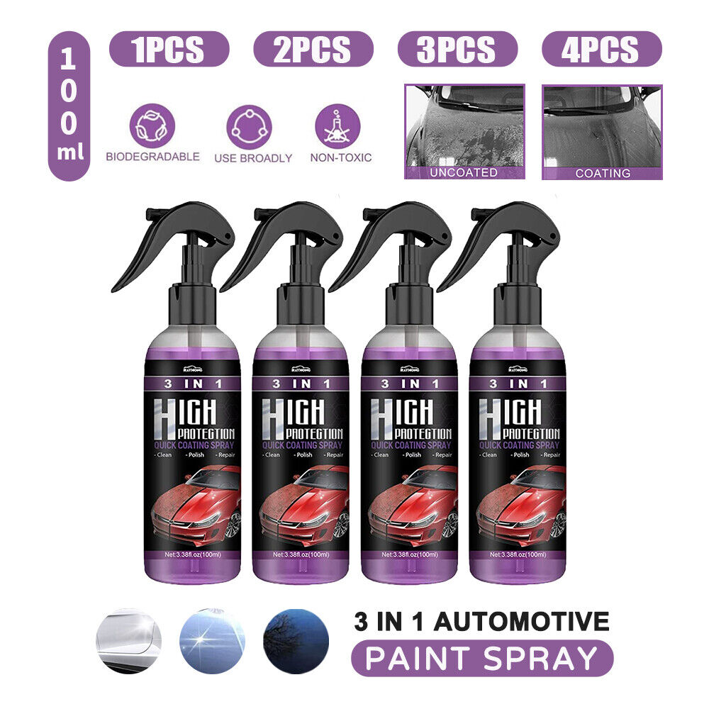 3/2x High Protection Car Coat Ceramic Coating Spray 3in1 Quick Hydrophobic  Wax