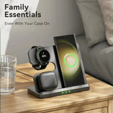 15W Fast Charge 3 In 1 Wireless Charging Station Phone Charging Stand/Dock