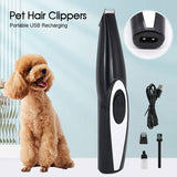 Cordless Pro Pet Hair Clippers Dog Cat Paw Trimmer Grooming USB Rechargeable Kit