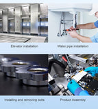 1000N.M Brushless Cordless Electric Impact Wrench Rechargeable 1/2" Power Tools