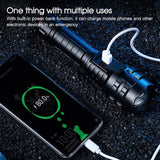 Self-defense LED Torch Zoom flashlight type-c rechargeable home outdoor digital