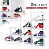 Foldable Shoe box,Clear Plastic Stackable Shoe Box,Clear Shoe Organizer