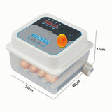 12/24 Egg Incubator Fully Automatic Digital Led Turning Chicken Eggs Poultry