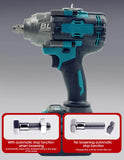 1000N.M Brushless Cordless Electric Impact Wrench Rechargeable 1/2" Power Tools