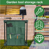 Compact Garden Tool Storage Rack Organiser with Pockets – 58x31x60cm