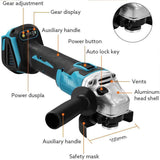 Brushless Cordless Angle Grinder 125mm Cutting Polishing,18V Battery