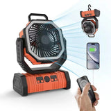 10000mA Camping Fan with LED Lantern Remote Control Portable Mobile Power Fan