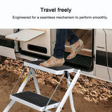 Folding Caravan Steps Double Portable Steady Stool Ladder Anti Slip Accessories
