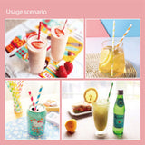 100-2000pcs Colourful Foil Paper Drinking Straws Bulk Packs for Festive Party
