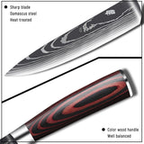 8 PCS Kitchen Knives Set Stainless Steel Japanese Damascus Pattern Chef Knife