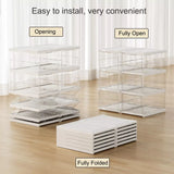 Shoe Box Storage Case Clear Boxes Foldable Stackable Transparent Organizer