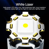 50000000 LED Torch Zoom Light Super Bright Hunting Flashlight USB Rechargeable