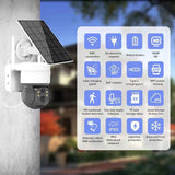 Solar Security Camera Battery Powered Outdoor Wireless WiFi CCTV PTZ Camera IP