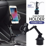 Car Cup Holder Phone Mount 360 Rotating Adjustable Bracket for Mobile Phone GPS