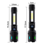 50000000 LED Torch Zoom Light Super Bright Hunting Flashlight USB Rechargeable